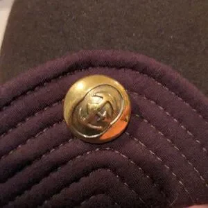 Febulous GUCCI round hat in brown with gold button Gucci | Accessories | Febulous Gucci Round Hat In Brown With  main image 2